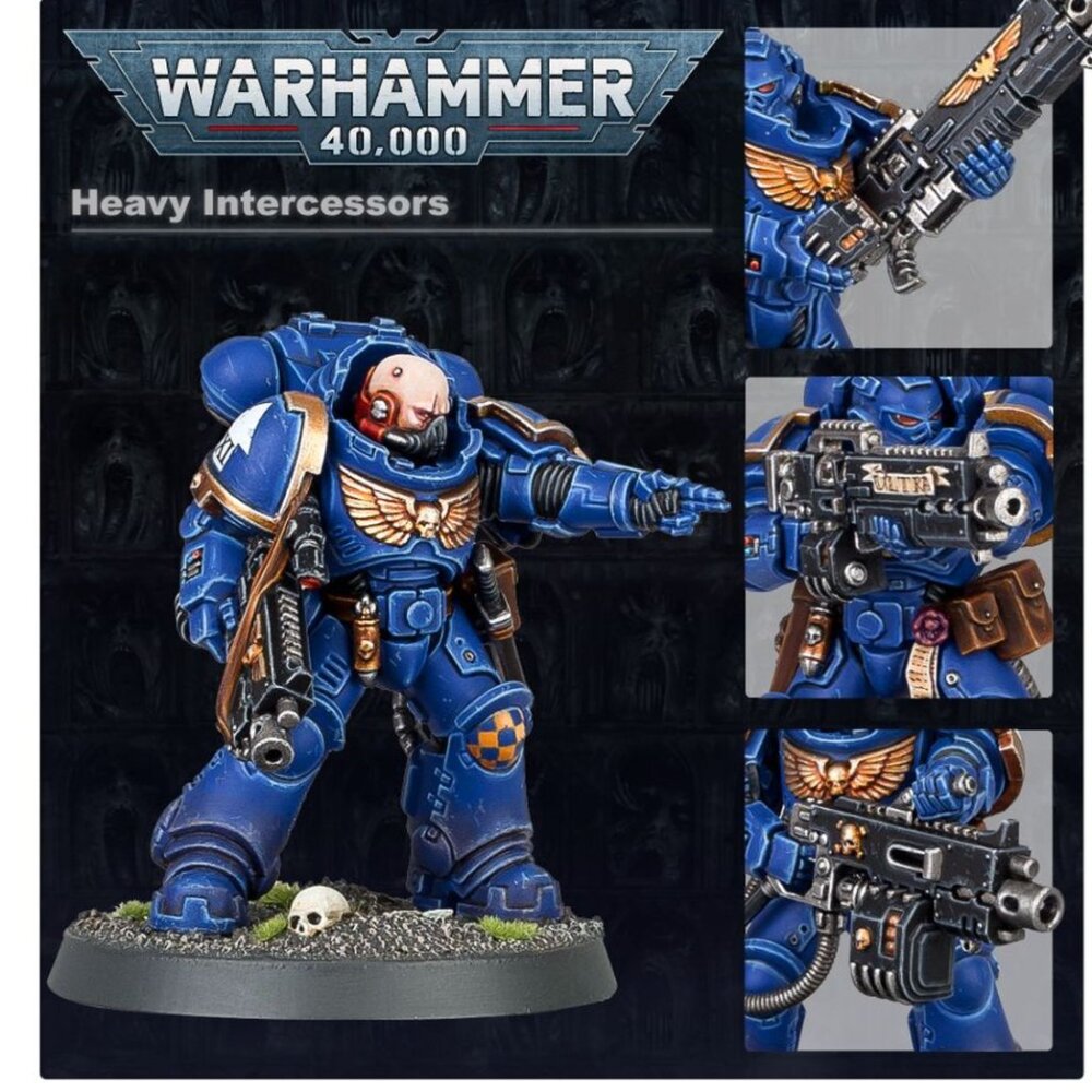 WARHAMMER Space Mairines HEAVY INTERCESSORS- 5 Miniatures - Picture 3 of 5